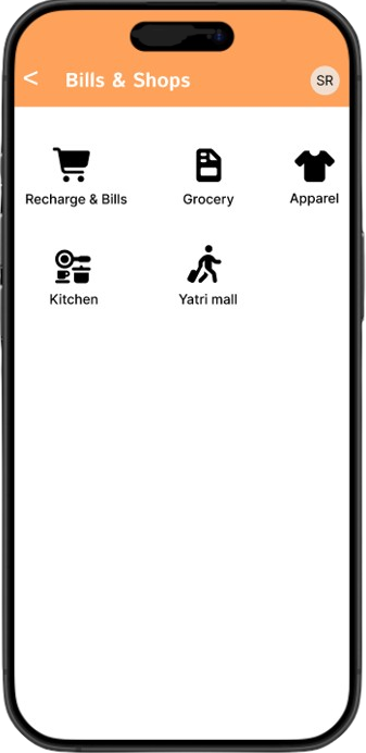 Redesigned Bills & Shops screen